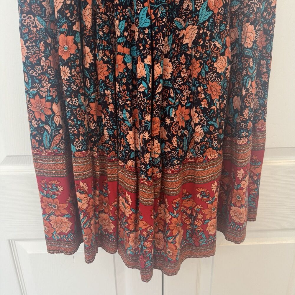Natural Life Patti Wide Leg Palazzo Pants Women's L Boho Floral Festival - Picture 3 of 7